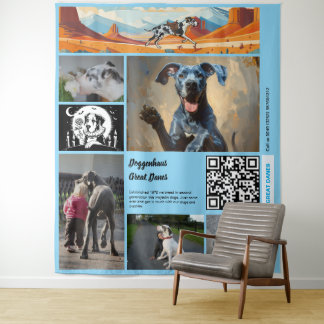 Fördern Sie Ihre Dogge-Kennel-Tapete Wandteppich