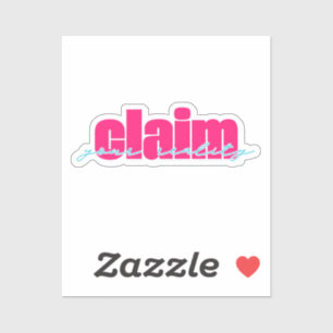 Fordern Sie Ihre Realität ein   Heiß rosa und Aqua Aufkleber