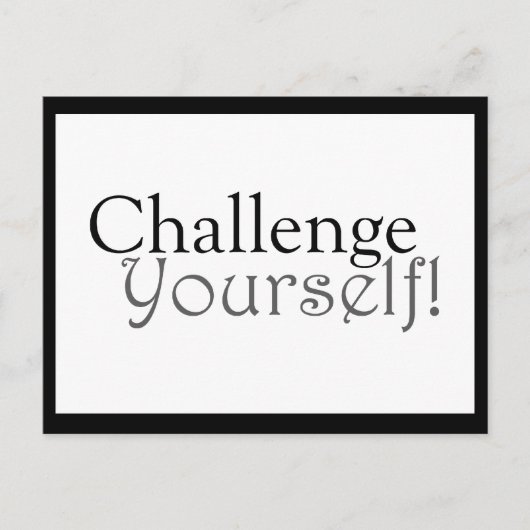 Fordern Sie sich an! - Motivierend Postkarte (Vorderseite)