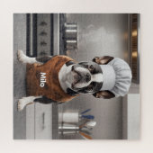 Forderndes Boston-Terrier-Personalisiertes Puzzle (Horizontal)