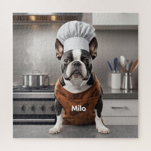 Forderndes Boston-Terrier-Personalisiertes Puzzle (Vertikal)