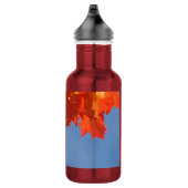 förderndes buntes Herbst-Blätter Edelstahlflasche (Rechts)
