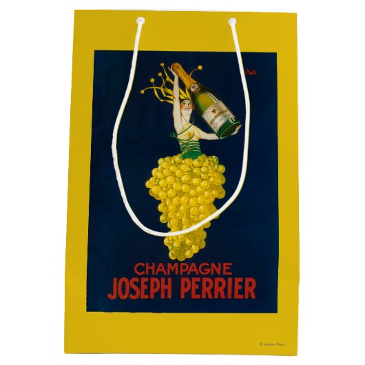Förderndes Plakat Josephs Perrier Champagne Mittlere Geschenktüte (Rückseite)