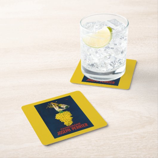 Förderndes Plakat Josephs Perrier Champagne Rechteckiger Pappuntersetzer (Vor Ort)