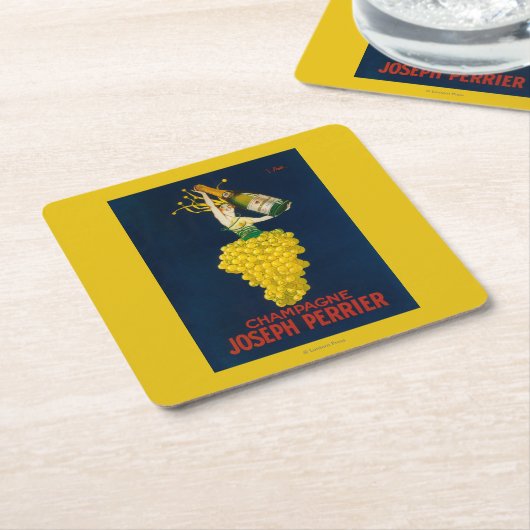 Förderndes Plakat Josephs Perrier Champagne Rechteckiger Pappuntersetzer (angewinkelt)