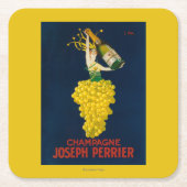 Förderndes Plakat Josephs Perrier Champagne Rechteckiger Pappuntersetzer (Vorderseite)