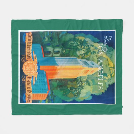 Förderndes Plakat Los Angeless Fleecedecke (Vorderseite (Horizontal))