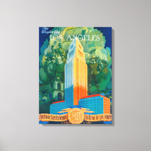 Förderndes Plakat Los Angeless Leinwanddruck
