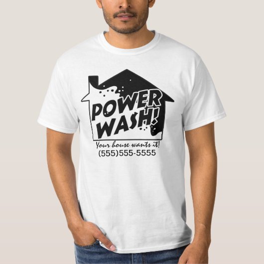 Förderndes T-Shirt des Power-Wäschegeschäfts (Vorderseite)