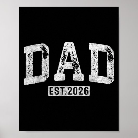 Fördert zum Vater Est 2026 Daddy zu Geschenken ers Poster (Vorne)