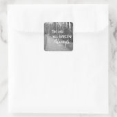 Förderung der Bibelverse Quadratischer Aufkleber (Tasche)