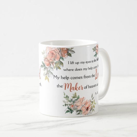 Förderung der Bibelversion durch Aquarellgestaltun Kaffeetasse (VorderseiteRechts)