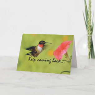 Förderung der Erholung Hummingbird Karte