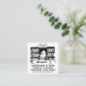 Förderung der Finanzplanung oder der Wirtschaftspr Quadratische Visitenkarte (Stehend Vorderseite)