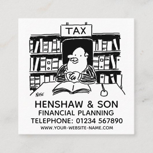 Förderung der Finanzplanung oder der Wirtschaftspr Quadratische Visitenkarte (Vorderseite)