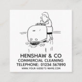 Förderung der kommerziellen Reinigung Quadratische Visitenkarte (Vorderseite)