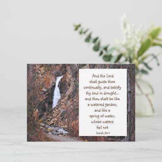 Förderung der Kultur Isaiah Wasserfall Natur Karte (Stehend Vorderseite)