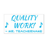 Förderung der "QUALITÄTSARBEIT" Lehrerin Rubber Br Permastempel (Design)