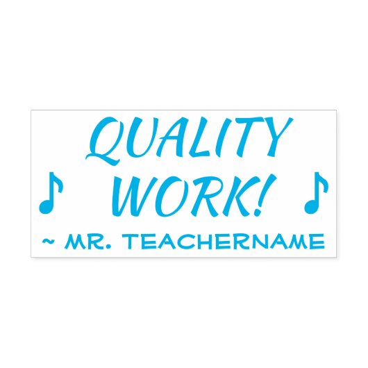 Förderung der "QUALITÄTSARBEIT" Lehrerin Rubber Br Permastempel (Design)