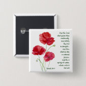 Förderung der Schrift Isaiah Poppy Garden Blume Button (Vorne & Hinten)