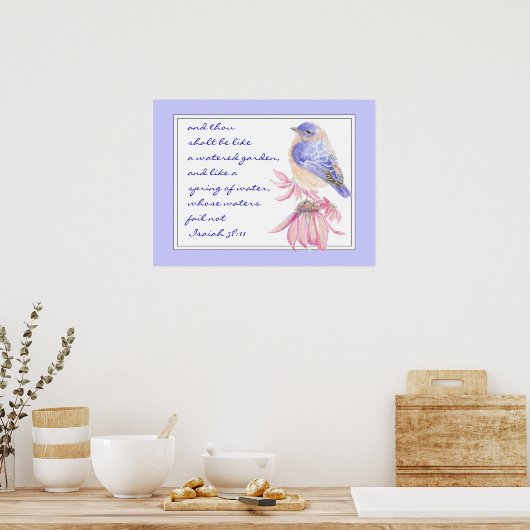 Förderung der Verheißungsschrift Isaiah Bluebird G Poster (Küche)