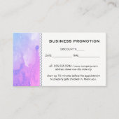 Förderung der Wasserfarbe Rabattkarte (Vorderseite)