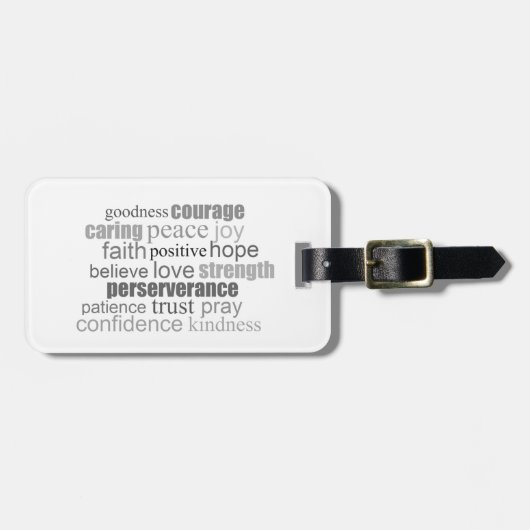 Förderung der Word-Kunst Gepäckanhänger (Vorderseite horizontal)