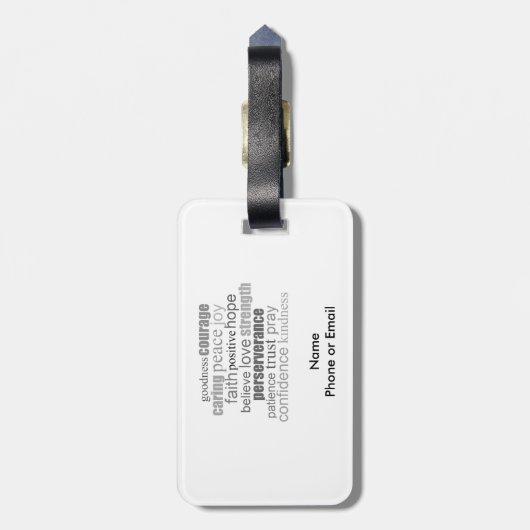 Förderung der Word-Kunst Gepäckanhänger (Rückseite vertikal)