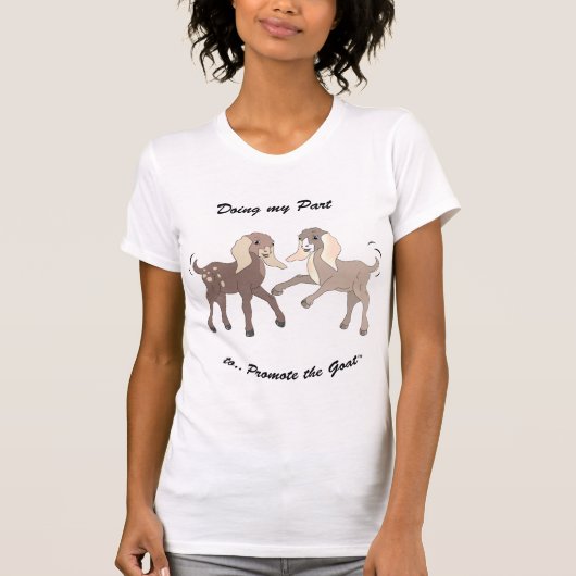 Förderung der Ziege - Cartoon Nubian Goat Kids T-Shirt (Vorderseite)