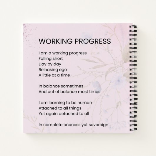 Förderung des Arbeitsprozesses Notizblock (Rückseite)