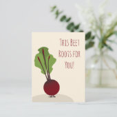 Förderung des Cartoon von niedlichen Rüben | Postk Postkarte (Stehend Vorderseite)