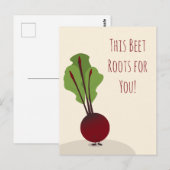 Förderung des Cartoon von niedlichen Rüben | Postk Postkarte (Vorne/Hinten)