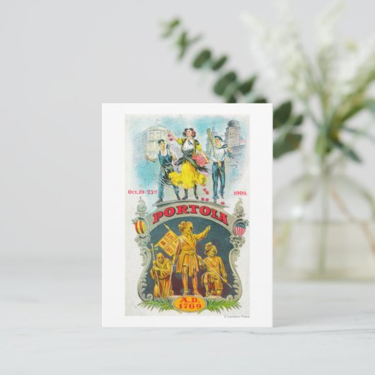 Förderung des Festivals in Portola Postkarte (Stehend Vorderseite)