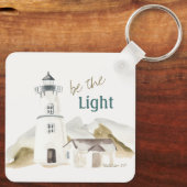 Förderung des Glaubenssatzes "Sei das Licht" Leuch Schlüsselanhänger (Rückseite)