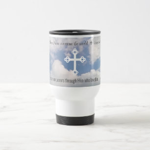 Förderung des Kreuzes der Christlichen Glaubensbib Reisebecher