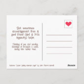 Förderung des niedlichen Bewegens des Berggelenks Postkarte (Rückseite)