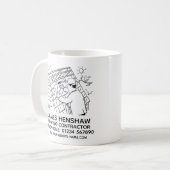 Förderung des Roofer- oder Dachauftragnehmers Kaffeetasse (Vorderseite Links)