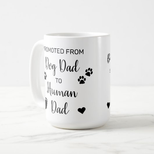 Förderung des Vaters von Hunden in die Schwangersc Kaffeetasse (Vorderseite Links)