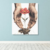 Förderung des Wachstums - Inspiration für die Kuns Leinwanddruck (Insitu (Holzboden))