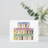 Förderung durch Behandlung von Cartoon Postkarte (Stehend Vorderseite)