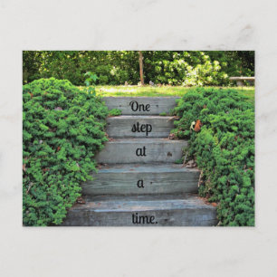 Förderung: Ein Schritt nach dem anderen Postkarte
