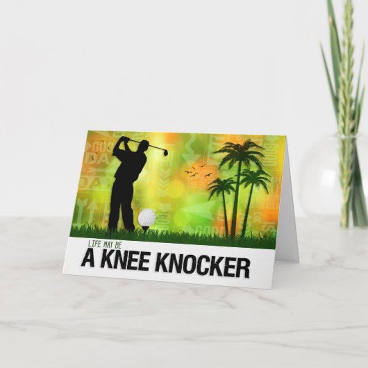 Förderung eines Golfer Golf Sports Theme Karte (Vorderseite)