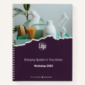 Förderung eines saubereren Lila Workshops Notizblock (Vorderseite)