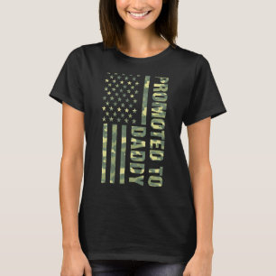 Förderung für Daddy American Flag Schwangerschaft T-Shirt