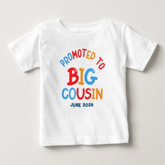 Förderung für große Cousin Geschwister Werbeaktion Baby T-shirt (Vorderseite)