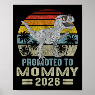 Förderung für MOMY 2026 T Rex Dinosaur Familienmat Poster