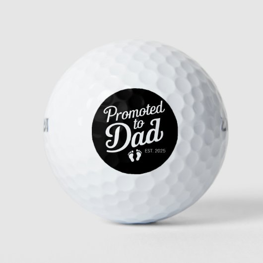 Förderung für Vater EST 2025 Funny bald zum Vater Golfball (Vorderseite)