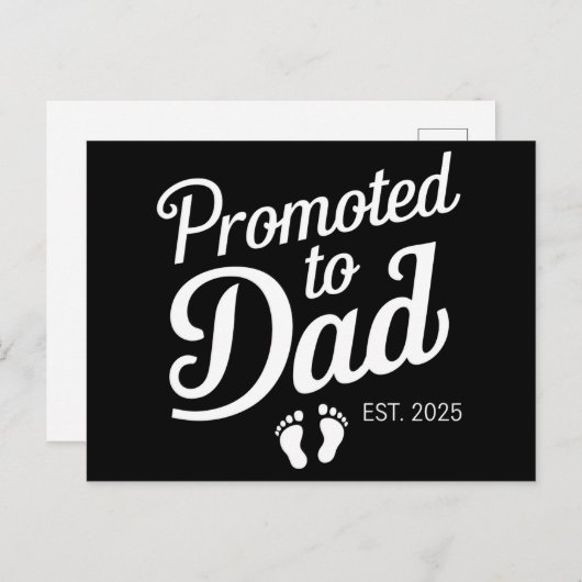 Förderung für Vater EST 2025 Funny bald zum Vater Postkarte (Vorne/Hinten)