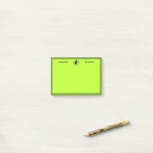 Förderung kleiner Unternehmen in Lime Green Post-it Klebezettel (Auf Schreibtisch)