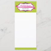 FÖRDERUNG MARKETING-KARTE-Logo stylisch rosa Limon Menükarte (Vorderseite)